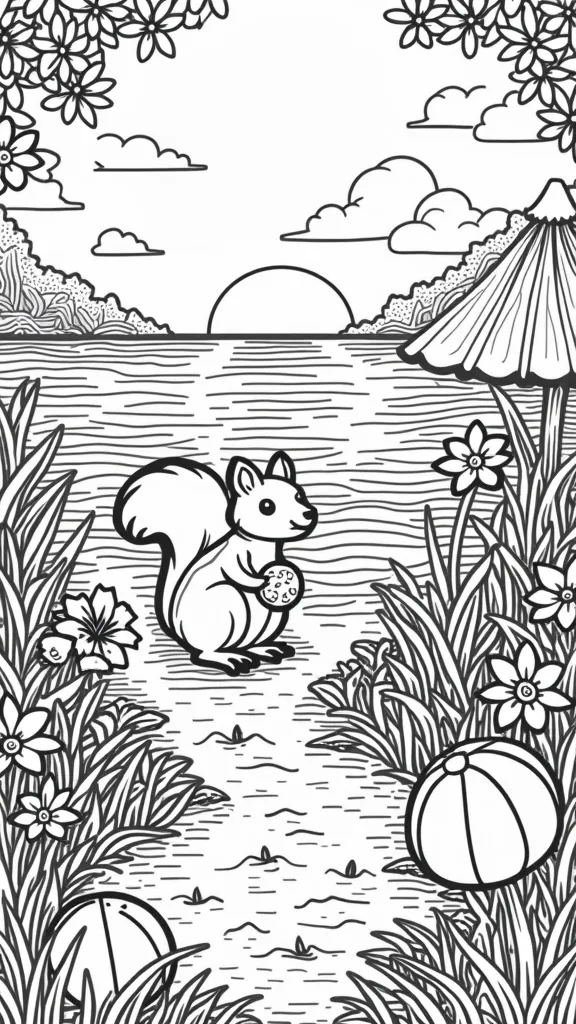 cute august coloring pages